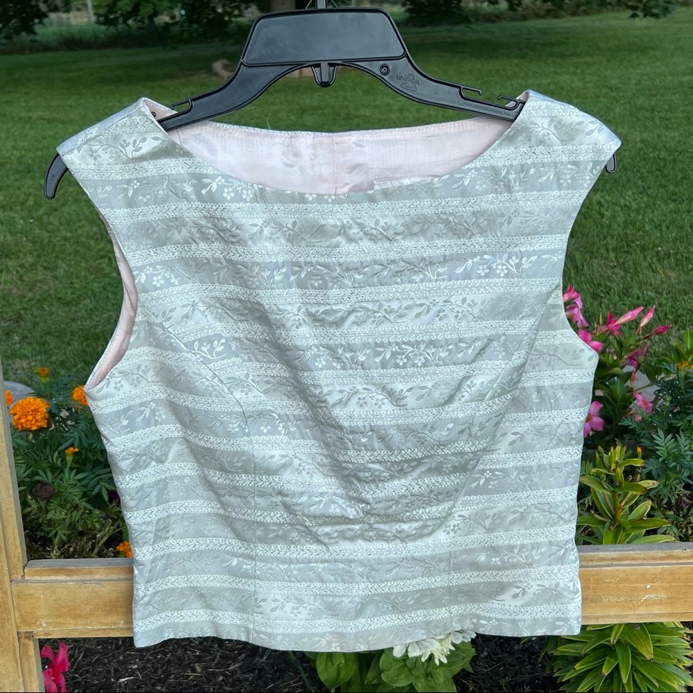 Silver Crop Top